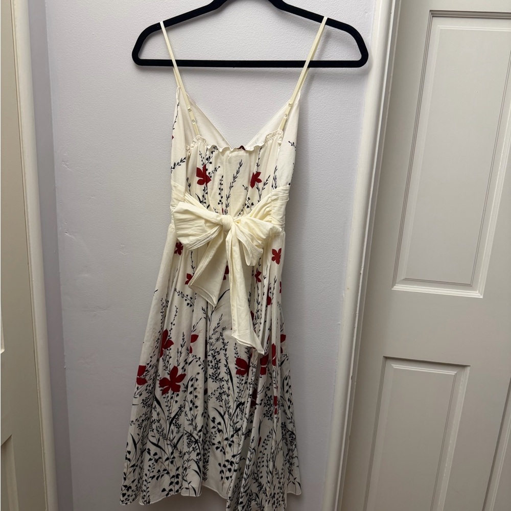 Max Studio Cream and Red Floral Midi Dress - Picture 2 of 4